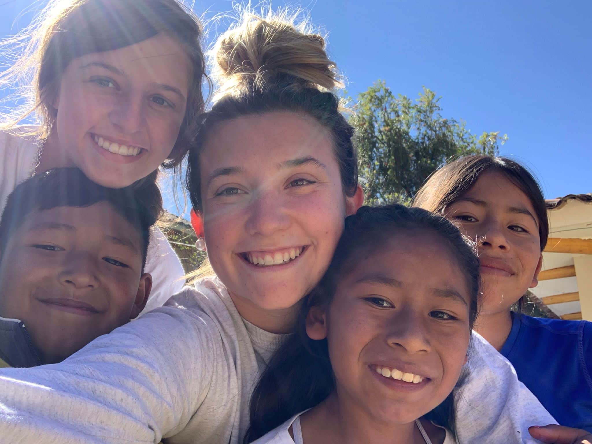 kids and staff in peru